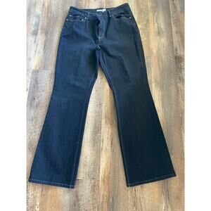 Chico's Platinum Jean dark blue wash Jewel embellished Bootcut size 2.5  14